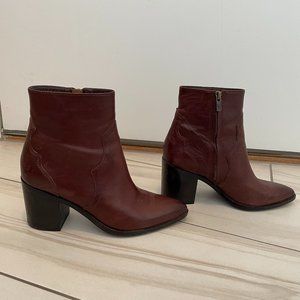 Frye Women's Flynn Ankle Boot Inside Zip Brown size 8.5